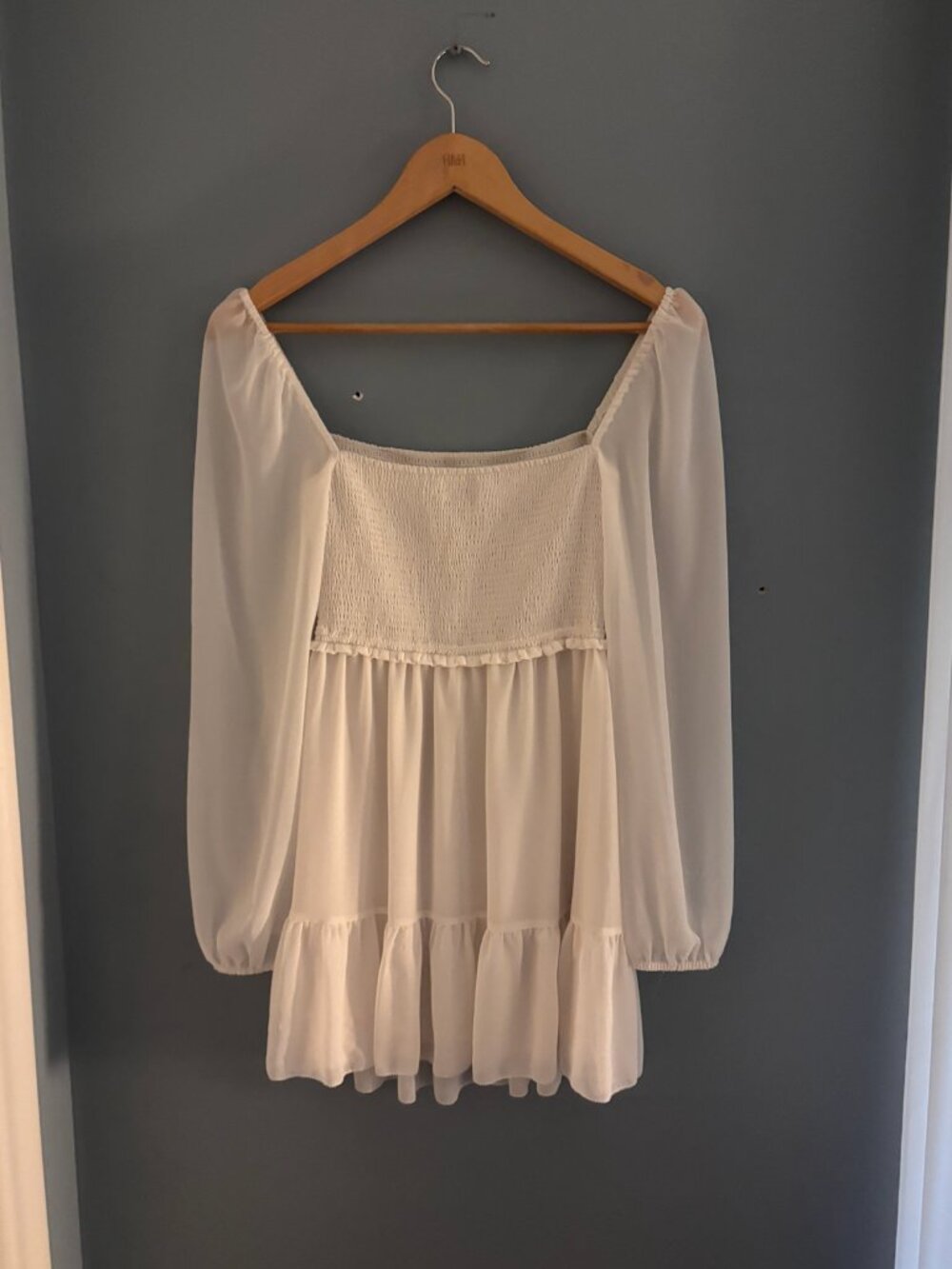 Aritzia Long-Sleeve White Dress - Picture 2 of 3